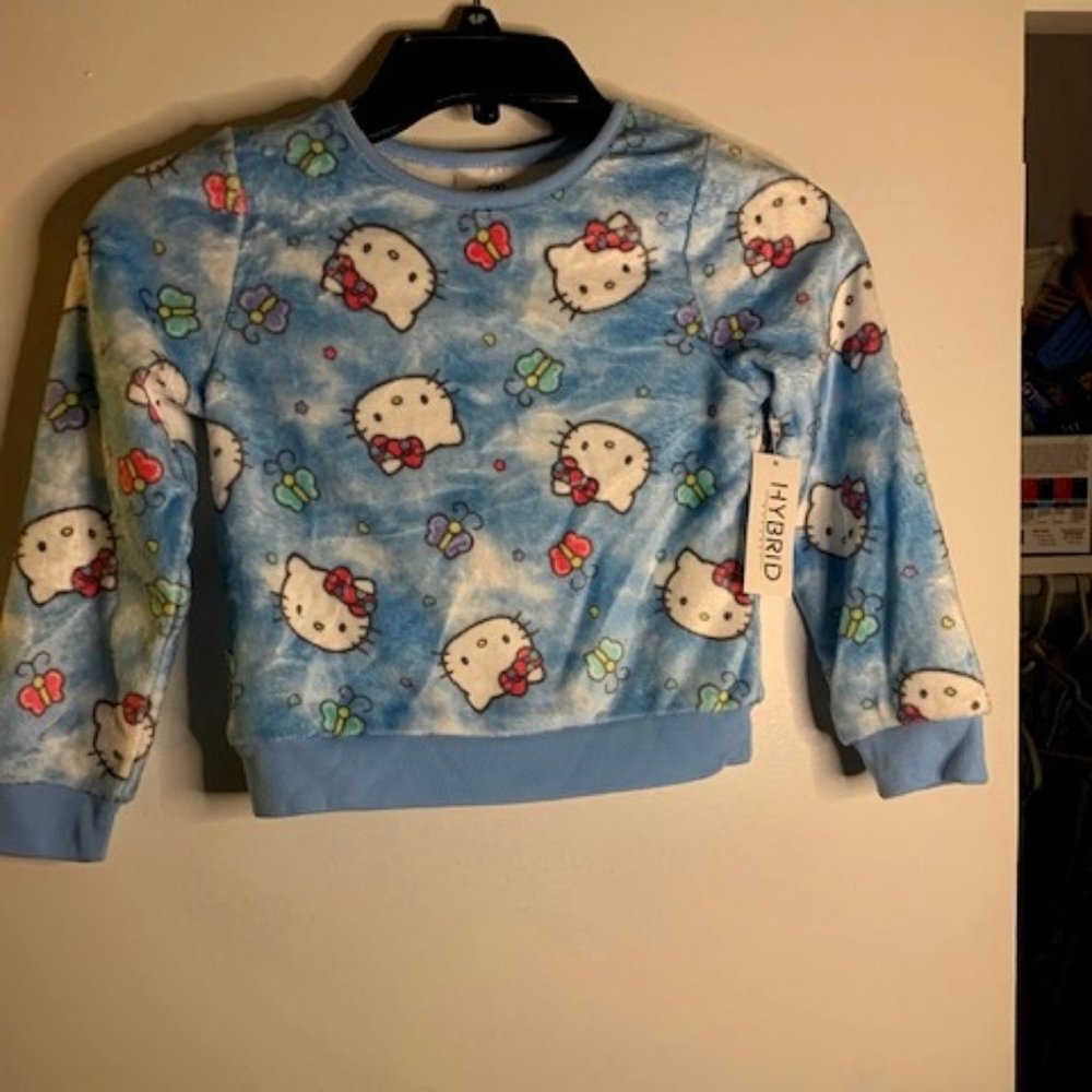 HELLO KITTY LONG SLEEVE GIRLS SZ 5 FLEECE SWEATER